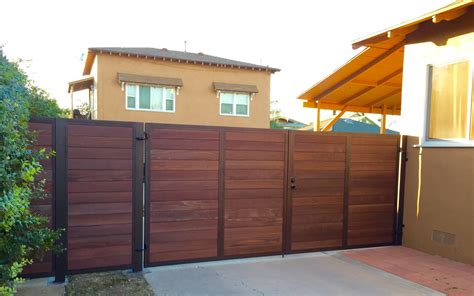 steel framed timber gates